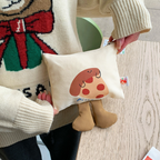 ASHAKI - Pouch Kanvas Kaki Karakter Donut Cake Pizza Lucu Kekinian Mini Hadiah Kado Souvenir Anak