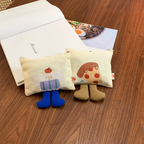 ASHAKI - Pouch Kanvas Kaki Karakter Donut Cake Pizza Lucu Kekinian Mini Hadiah Kado Souvenir Anak