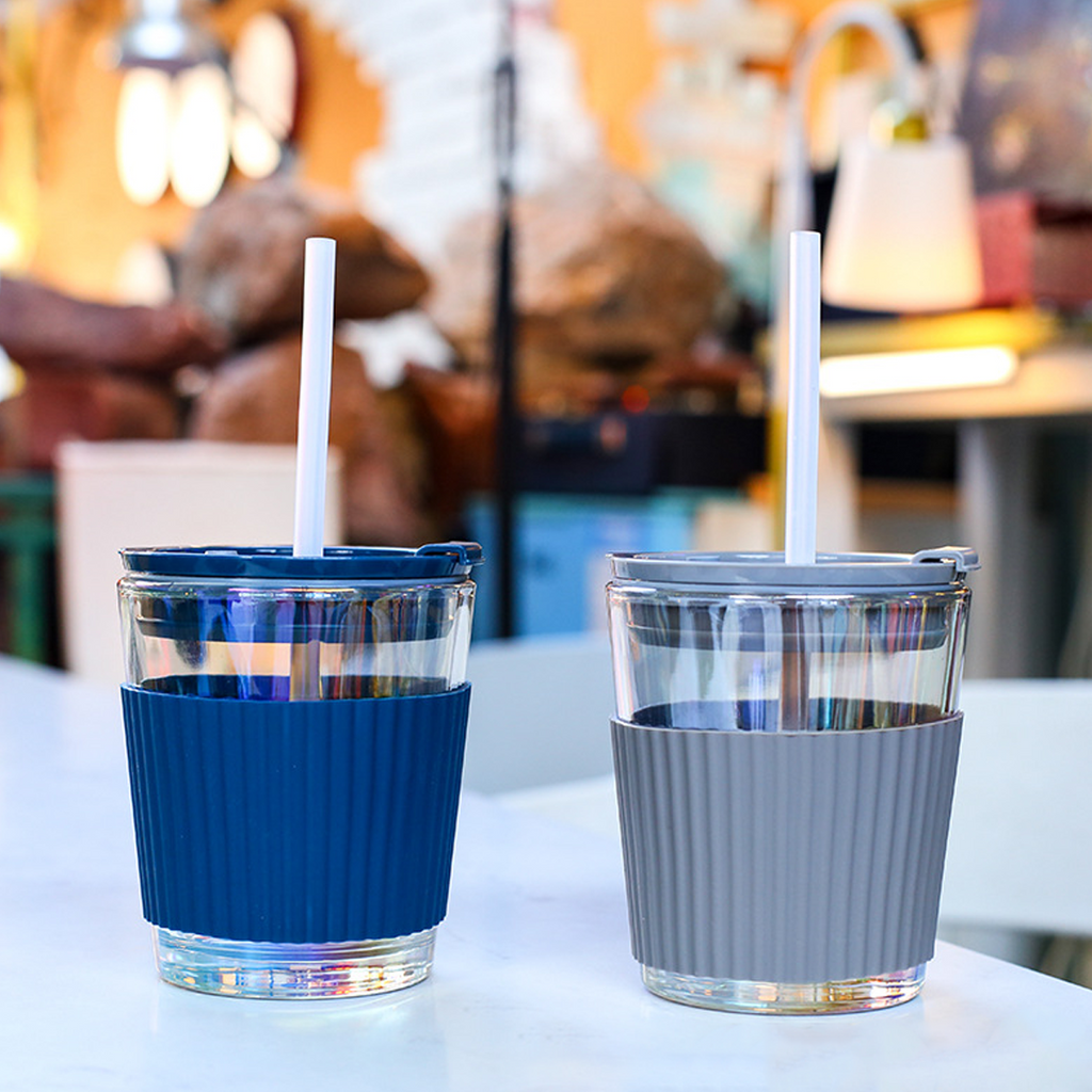 ATARU - Tumbler Gelas Kaca Tahan Panas Dingin Anti Bocor 350ml