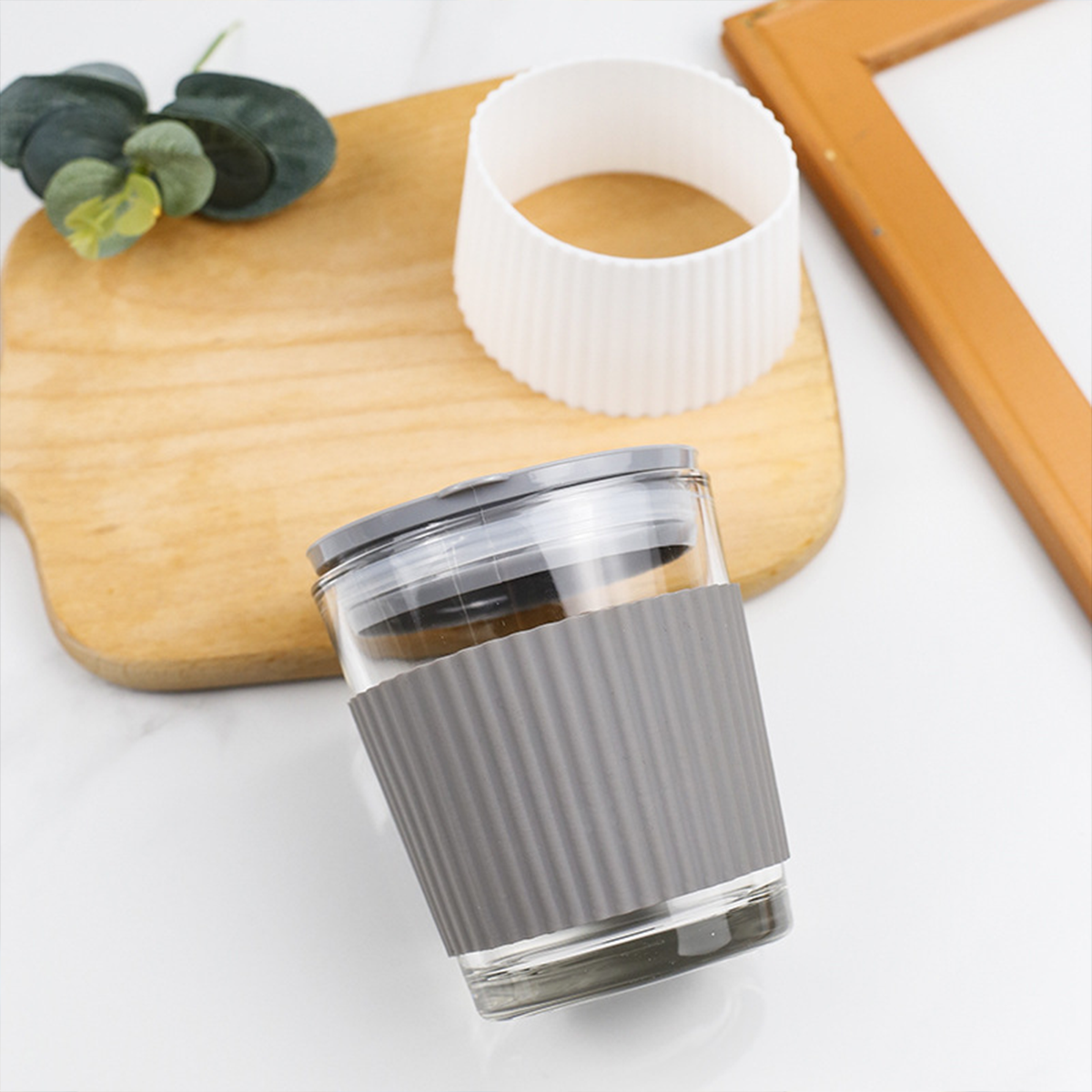 ATARU - Tumbler Gelas Kaca Tahan Panas Dingin Anti Bocor 350ml
