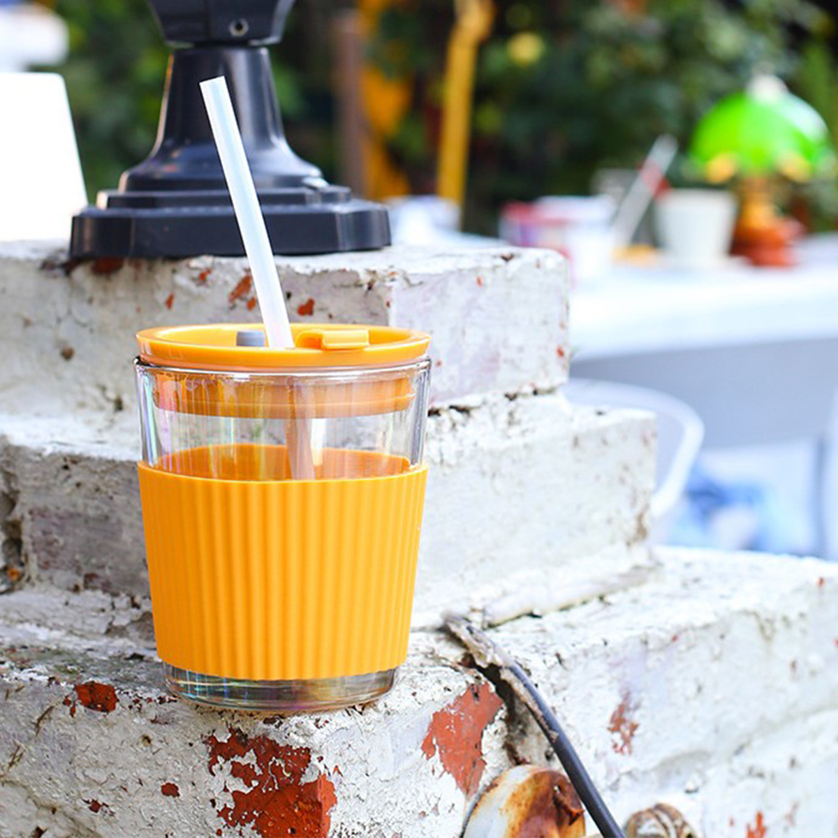 ATARU - Tumbler Gelas Kaca Tahan Panas Dingin Anti Bocor 350ml