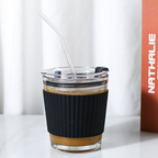 ATARU - Tumbler Gelas Kaca Tahan Panas Dingin Anti Bocor 350ml