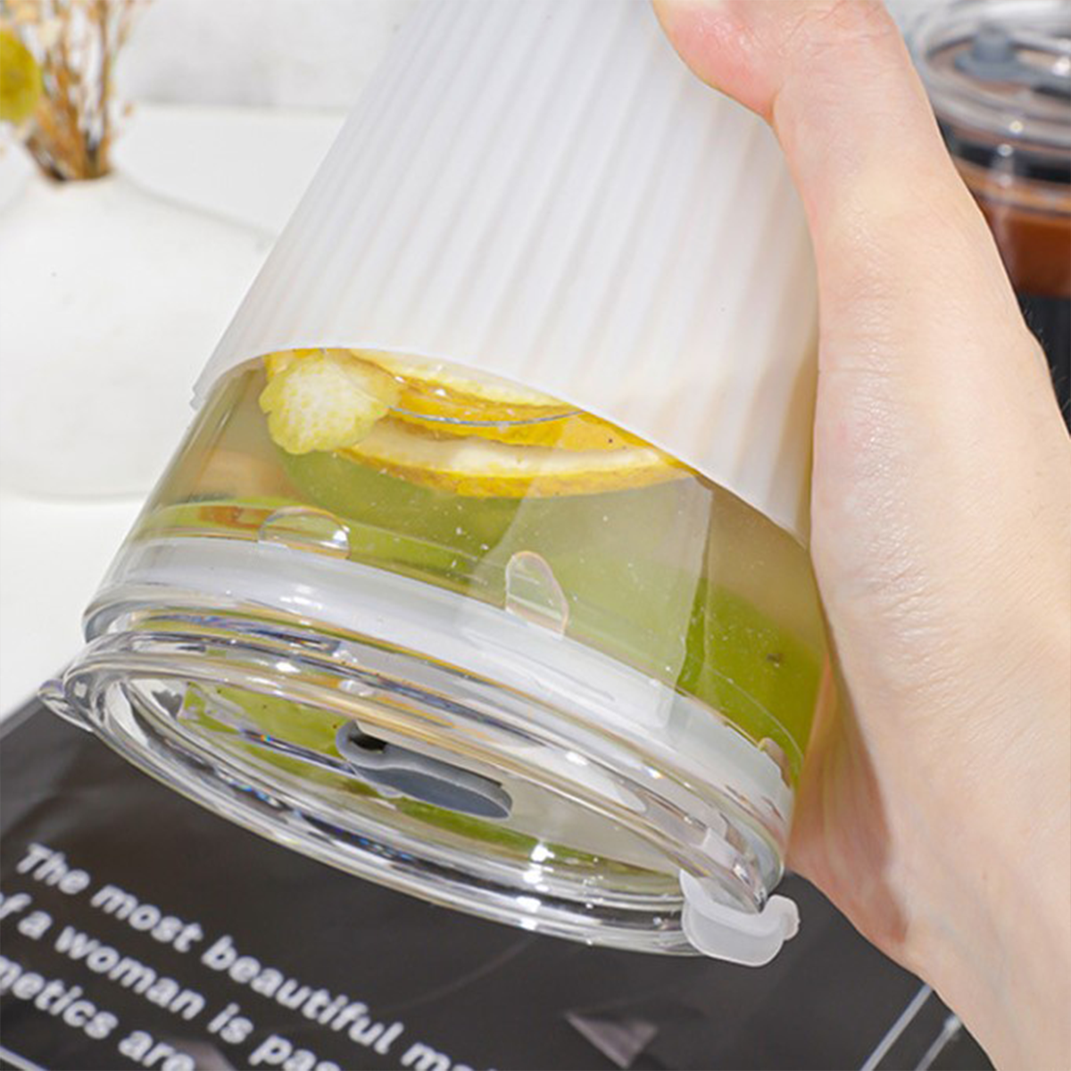 ATARU - Tumbler Gelas Kaca Tahan Panas Dingin Anti Bocor 350ml
