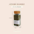 ATOMI - Botol Bumbu Bubuk Kaca Persegi  120g