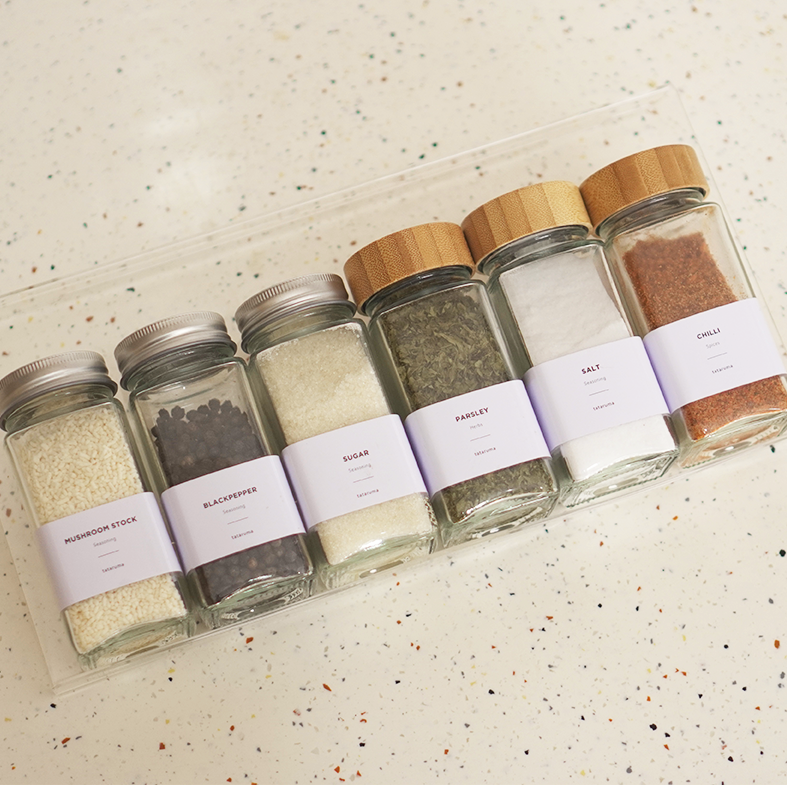 ATOMI SEKAI BUNDLING - Alas Display 6 Botol Bumbu Sekat Laci Multi-lapis