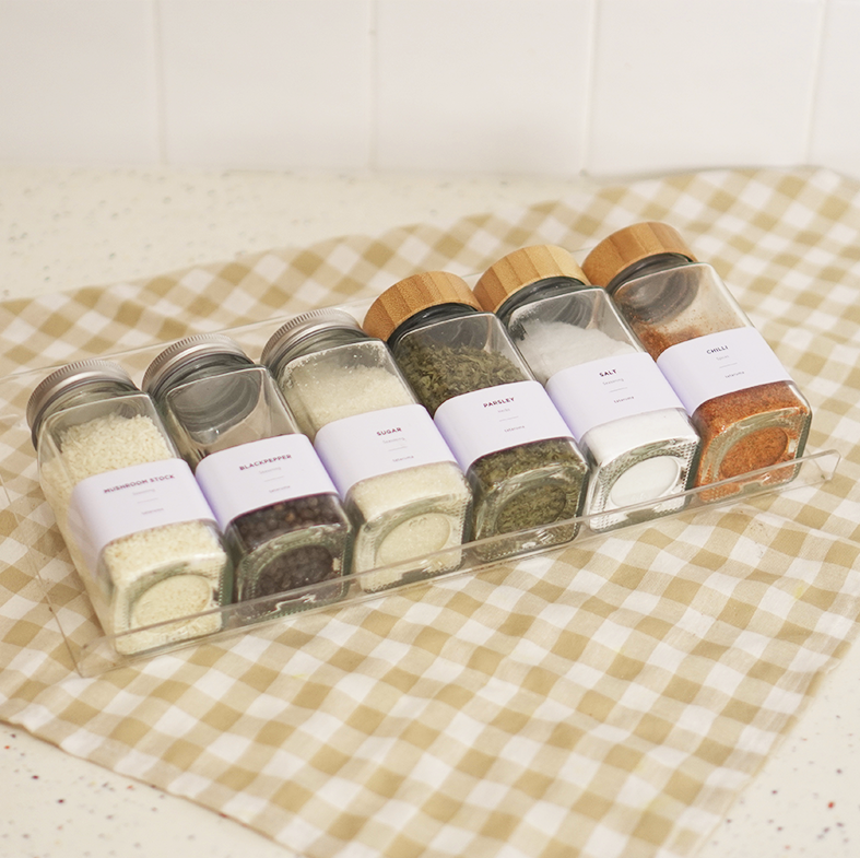 ATOMI SEKAI BUNDLING - Alas Display 6 Botol Bumbu Sekat Laci Multi-lapis