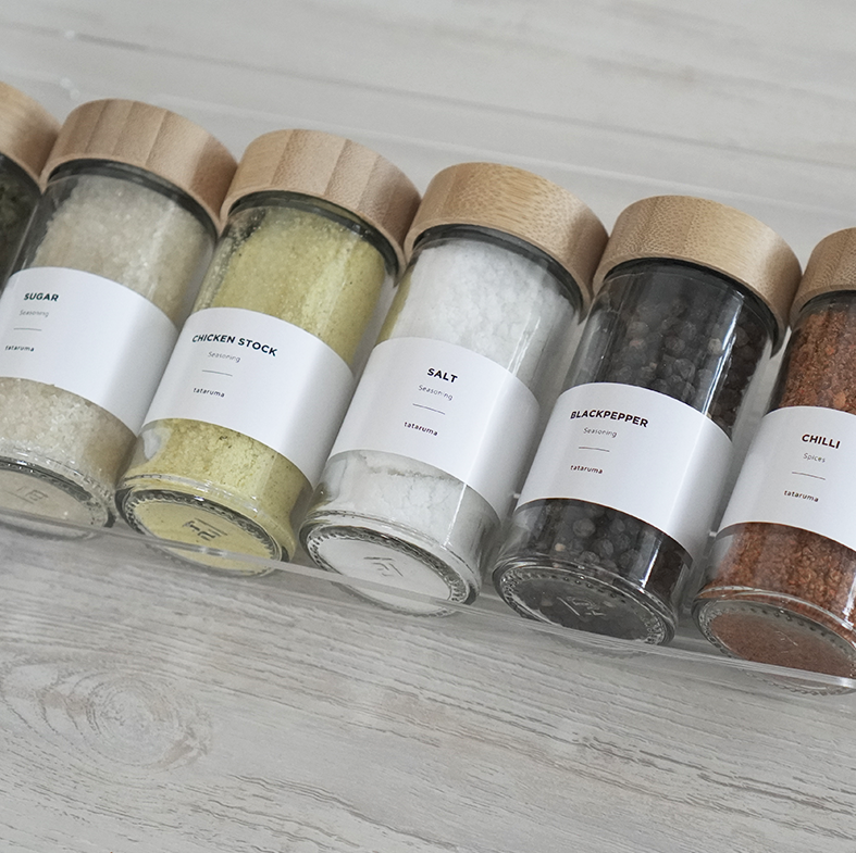 ATOMI SEKAI BUNDLING - Alas Display 6 Botol Bumbu Sekat Laci Multi-lapis