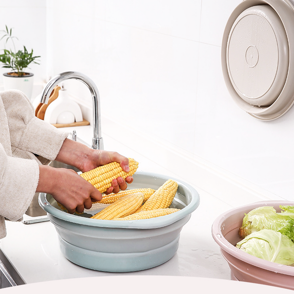 BAKETSU - Ember Baskom Lipat Karet Foldable Serbaguna Cuci Sayur Pakaian Kamar Mandi Outdoor