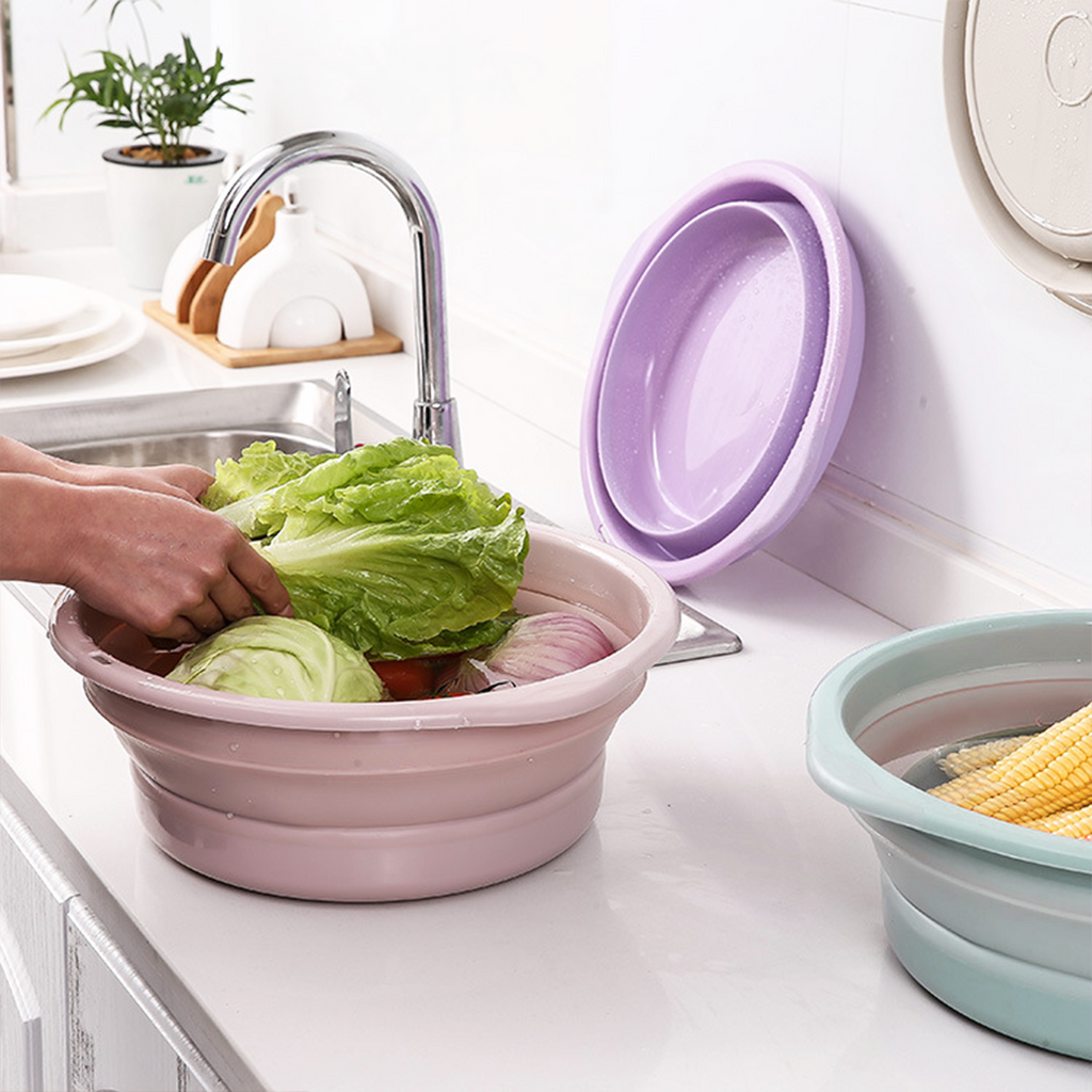 BAKETSU - Ember Baskom Lipat Karet Foldable Serbaguna Cuci Sayur Pakaian Kamar Mandi Outdoor