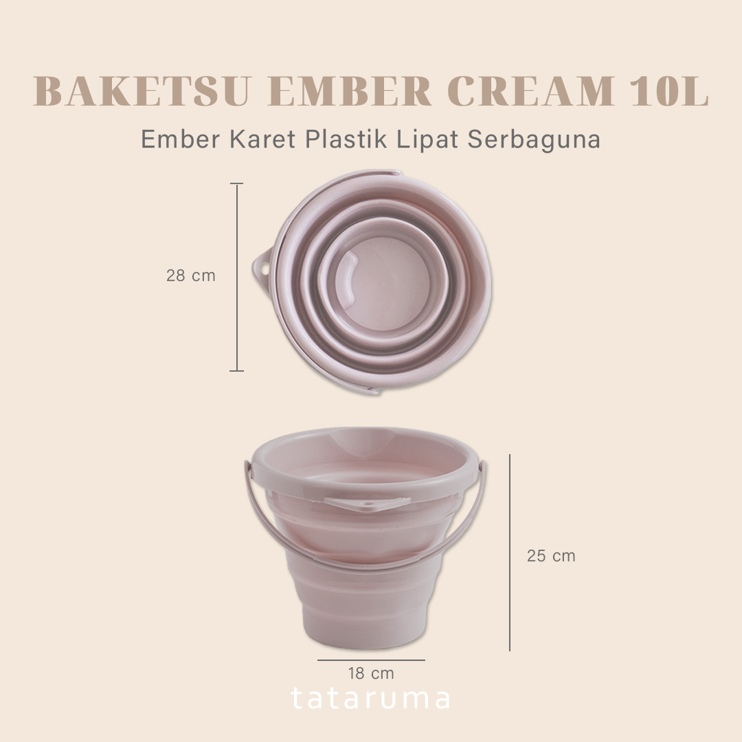 BAKETSU - Ember Baskom Lipat Karet Foldable Serbaguna Cuci Sayur Pakaian Kamar Mandi Outdoor