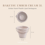 BAKETSU - Ember Baskom Lipat Karet Foldable Serbaguna Cuci Sayur Pakaian Kamar Mandi Outdoor