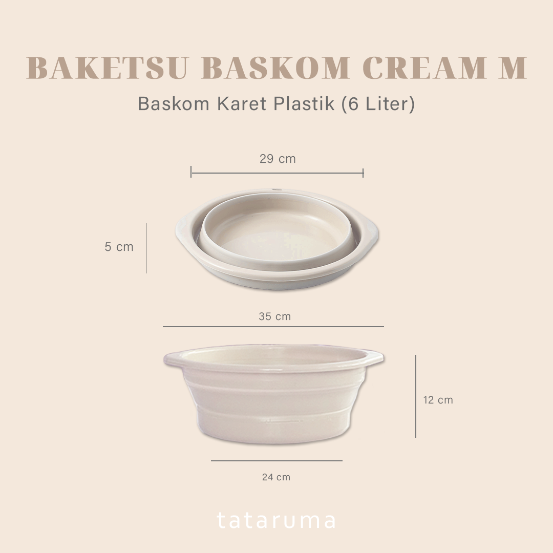 BAKETSU - Ember Baskom Lipat Karet Foldable Serbaguna Cuci Sayur Pakaian Kamar Mandi Outdoor