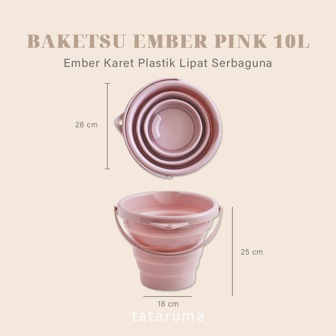 BAKETSU - Ember Baskom Lipat Karet Foldable Serbaguna Cuci Sayur Pakaian Kamar Mandi Outdoor