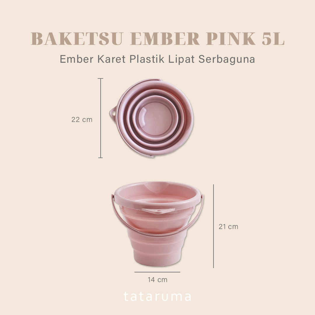 BAKETSU - Ember Baskom Lipat Karet Foldable Serbaguna Cuci Sayur Pakaian Kamar Mandi Outdoor