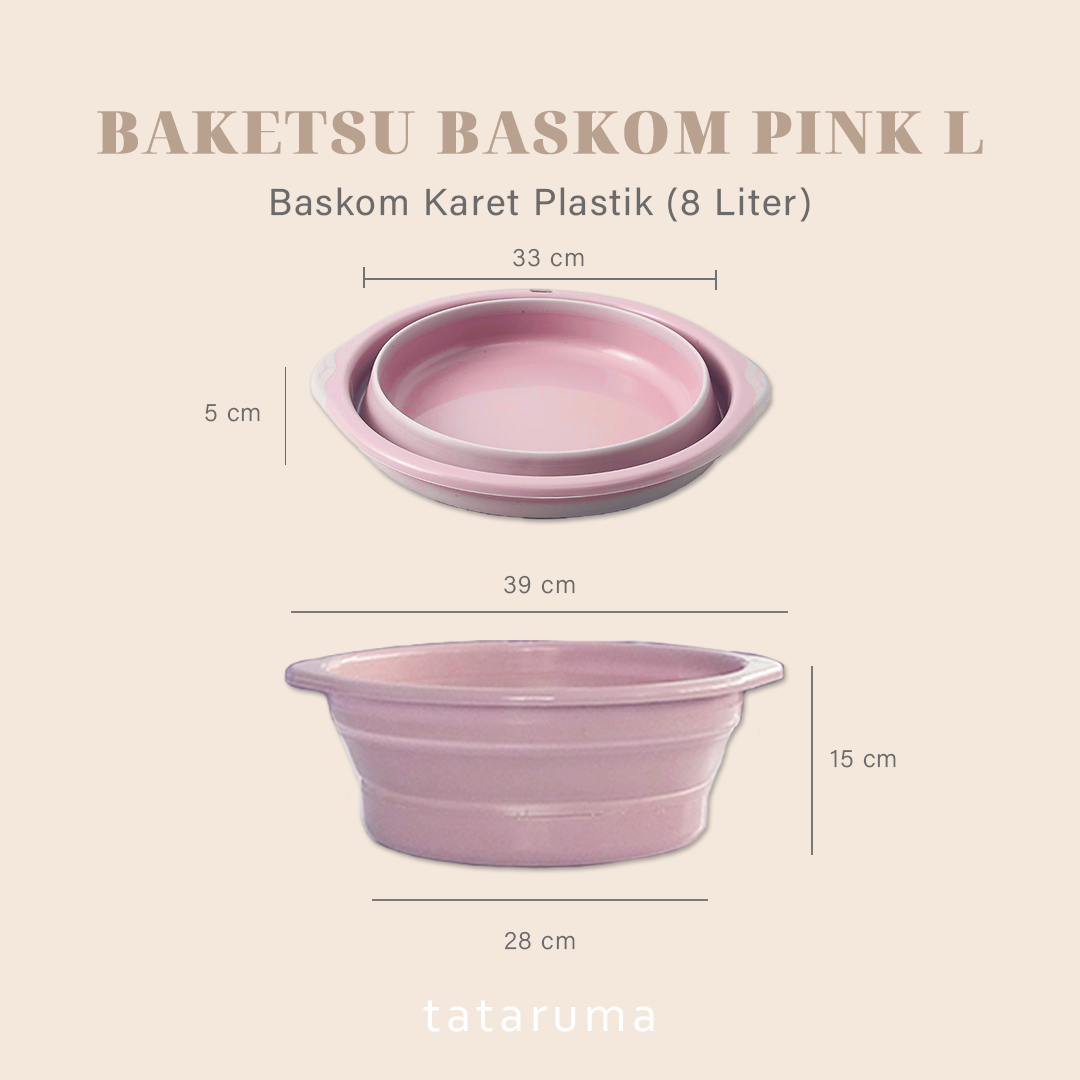 BAKETSU - Ember Baskom Lipat Karet Foldable Serbaguna Cuci Sayur Pakaian Kamar Mandi Outdoor
