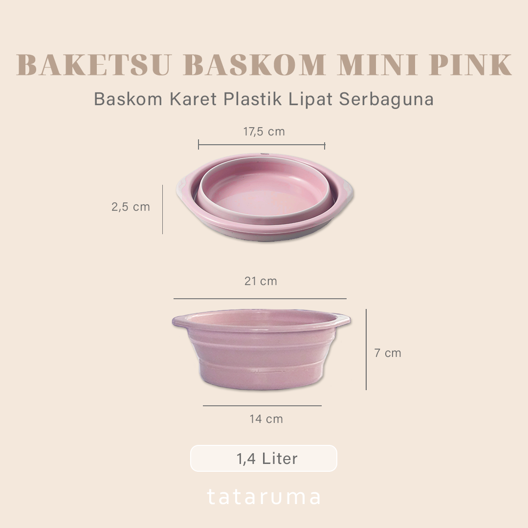 BAKETSU - Ember Baskom Lipat Karet Foldable Serbaguna Cuci Sayur Pakaian Kamar Mandi Outdoor