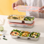 BANCAN - Food Box Banchan Stainless Steel 304 Kedap Anti Bocor Sekat 2 dan 3