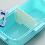 BENJI - Lunch Box Tempat Makan Kotak Bekal Plastik Anak Bergambar Lucu dengan Sekat dan Sendok