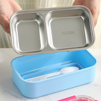 BENKA - Lunch Box Stainless Anak 304 Sekat Kotak Bekal Anti Bocor Tumpah
