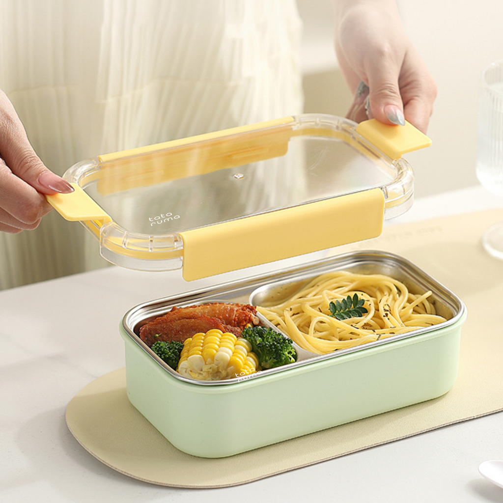 BENKA - Lunch Box Stainless Anak 304 Sekat Kotak Bekal Anti Bocor Tumpah