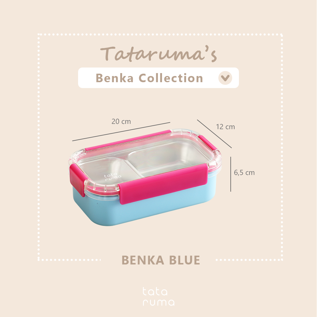 BENKA - Lunch Box Stainless Anak 304 Sekat Kotak Bekal Anti Bocor Tumpah