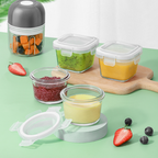 BENTO MINI - Food Box Bulat Persegi Mini Penyimpanan Makanan Kaca Kedap Udara