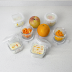 BENTO MINI - Food Box Bulat Persegi Mini Penyimpanan Makanan Kaca Kedap Udara