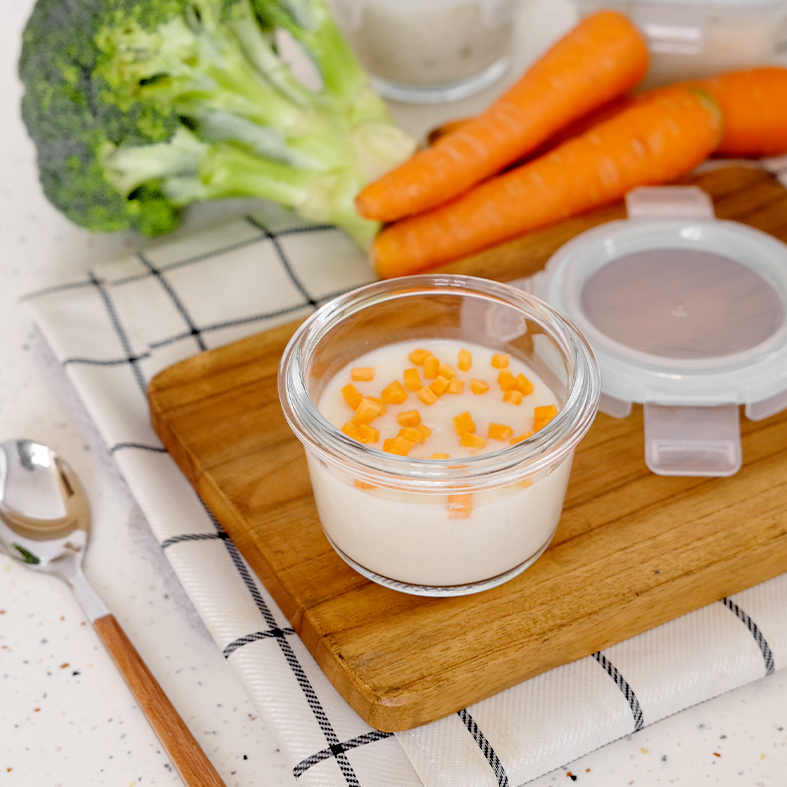 BENTO MINI - Food Box Bulat Persegi Mini Penyimpanan Makanan Kaca Kedap Udara