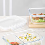 BENTO SEKAT - Lunch Box Kaca Sekat Kedap Udara Anti Bocor