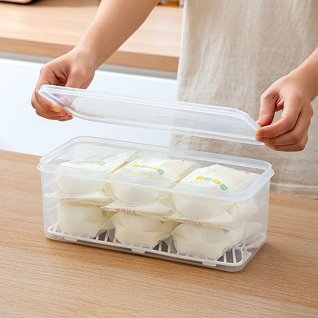 BOKUMI - Kotak Kontainer Tempat Penyimpanan Toples Kulkas Fridge Food Storage Container Organizer Box Serbaguna dengan Saringan Drainer