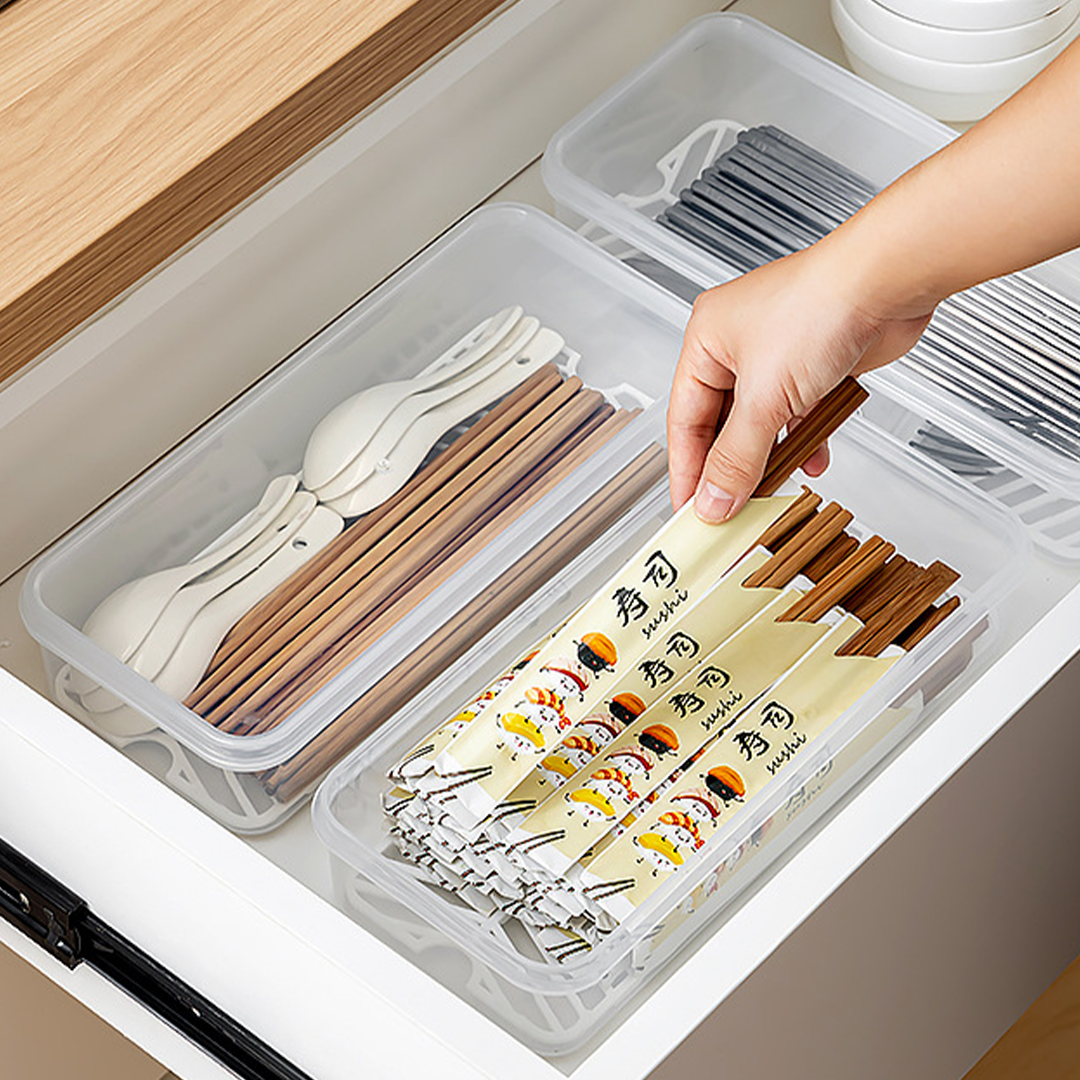 BOKUMI - Kotak Kontainer Tempat Penyimpanan Toples Kulkas Fridge Food Storage Container Organizer Box Serbaguna dengan Saringan Drainer