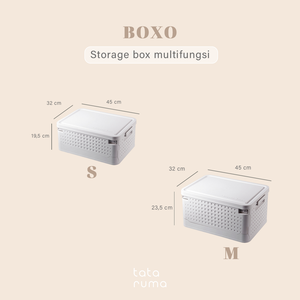 BOXO - Storage Box Stackable Lipat Simpan Buku, Snack, Mainan, Baju dan lainnya Serbaguna Multifungsi