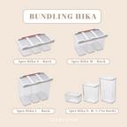 BUNDLING HIKA - Toples Transparan / Clear Storage Jar Kedap Udara Airtight Minimalis