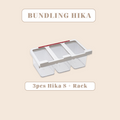 BUNDLING HIKA - Toples Transparan / Clear Storage Jar Kedap Udara Airtight Minimalis