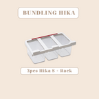 BUNDLING HIKA - Toples Transparan / Clear Storage Jar Kedap Udara Airtight Minimalis