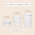HIKA - Toples Transparan / Clear Storage Jar Kedap Udara Airtight Minimalis
