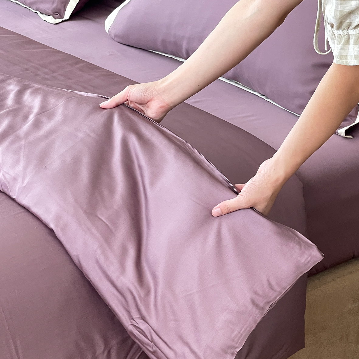 SORA Calla Quilt Cover - Premium Bamboo Lyocell 300TC Penutup Selimut Dalam Inner Duvet Bedcover