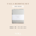 SORA Calla Bedding Set - Premium Bamboo Lyocell 300TC Fitted Bed Sheet Pillow Case Bolster
