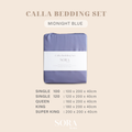 SORA Calla Bedding Set - Premium Bamboo Lyocell 300TC Fitted Bed Sheet Pillow Case Bolster