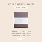 SORA Calla Quilt Cover - Premium Bamboo Lyocell 300TC Penutup Selimut Dalam Inner Duvet Bedcover