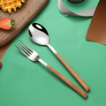 CHOKO SENDOK GARPU - Cutlery Set Stainless Kayu Estetik