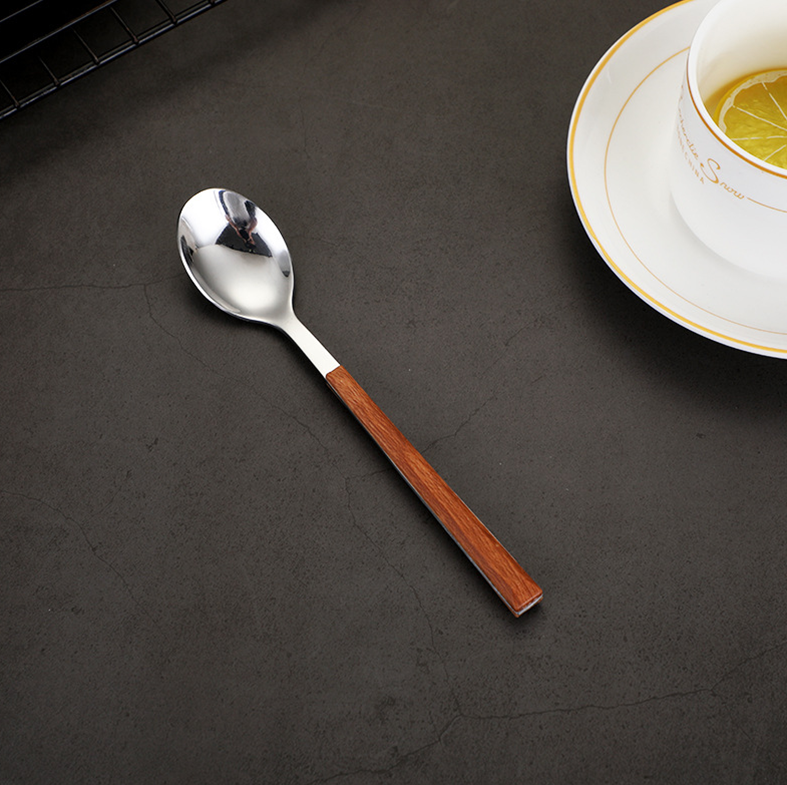CHOKO SENDOK GARPU - Cutlery Set Stainless Kayu Estetik