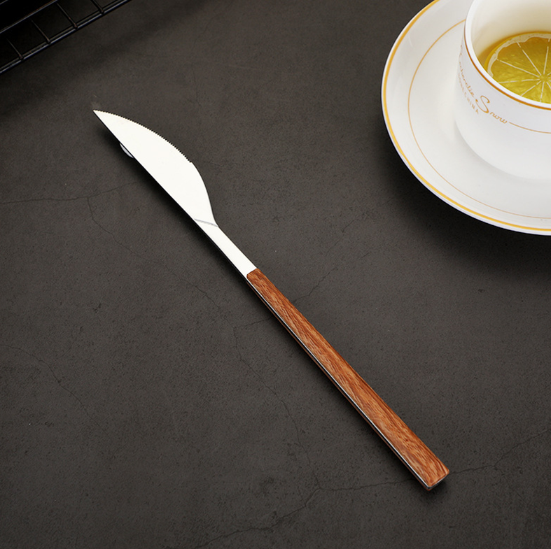 CHOKO SENDOK GARPU - Cutlery Set Stainless Kayu Estetik