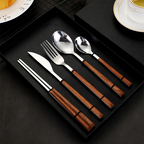 CHOKO SENDOK GARPU - Cutlery Set Stainless Kayu Estetik