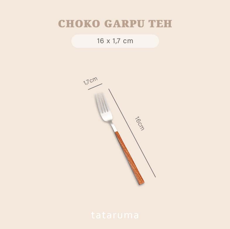 Choko Cutlery SATUAN - Sendok Garpu Pisau Sumpit Stainless Kayu Estetik
