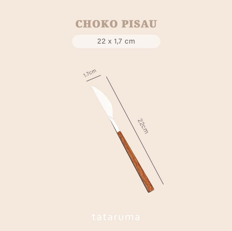 Choko Cutlery SATUAN - Sendok Garpu Pisau Sumpit Stainless Kayu Estetik