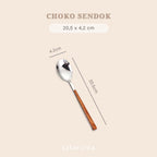 Choko Cutlery SATUAN - Sendok Garpu Pisau Sumpit Stainless Kayu Estetik