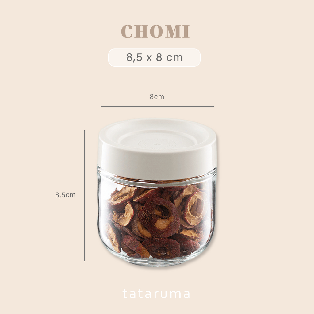 CHOMI - Toples Tempat Wadah Bumbu Jar Kaca FREE STICKER