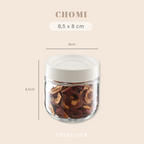 CHOMI - Toples Tempat Wadah Bumbu Jar Kaca FREE STICKER