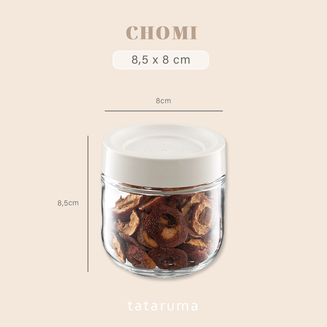 CHOMI - Toples Tempat Wadah Bumbu Jar Kaca FREE STICKER